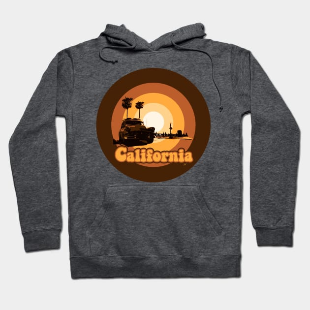 California surf car summer Hoodie by JDP Designs